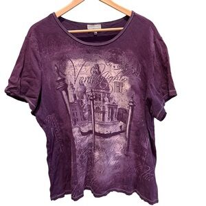 Vtg Women’s Top Size 2X Venice Night Italy Embellished Whimsy Goth